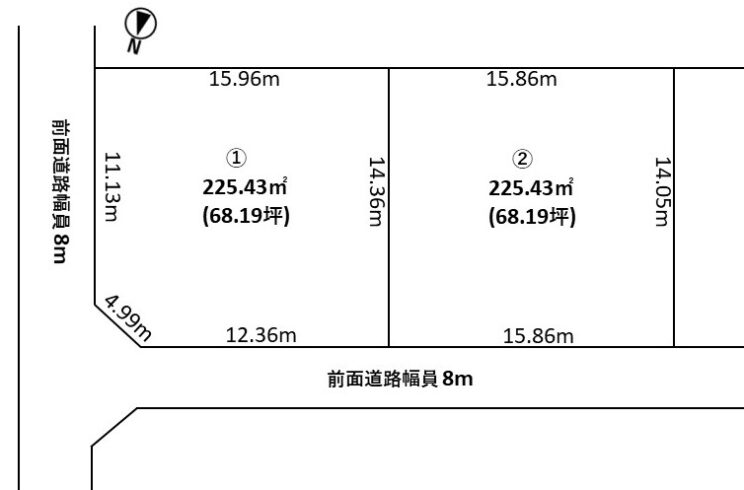 高岡市中保　分譲地